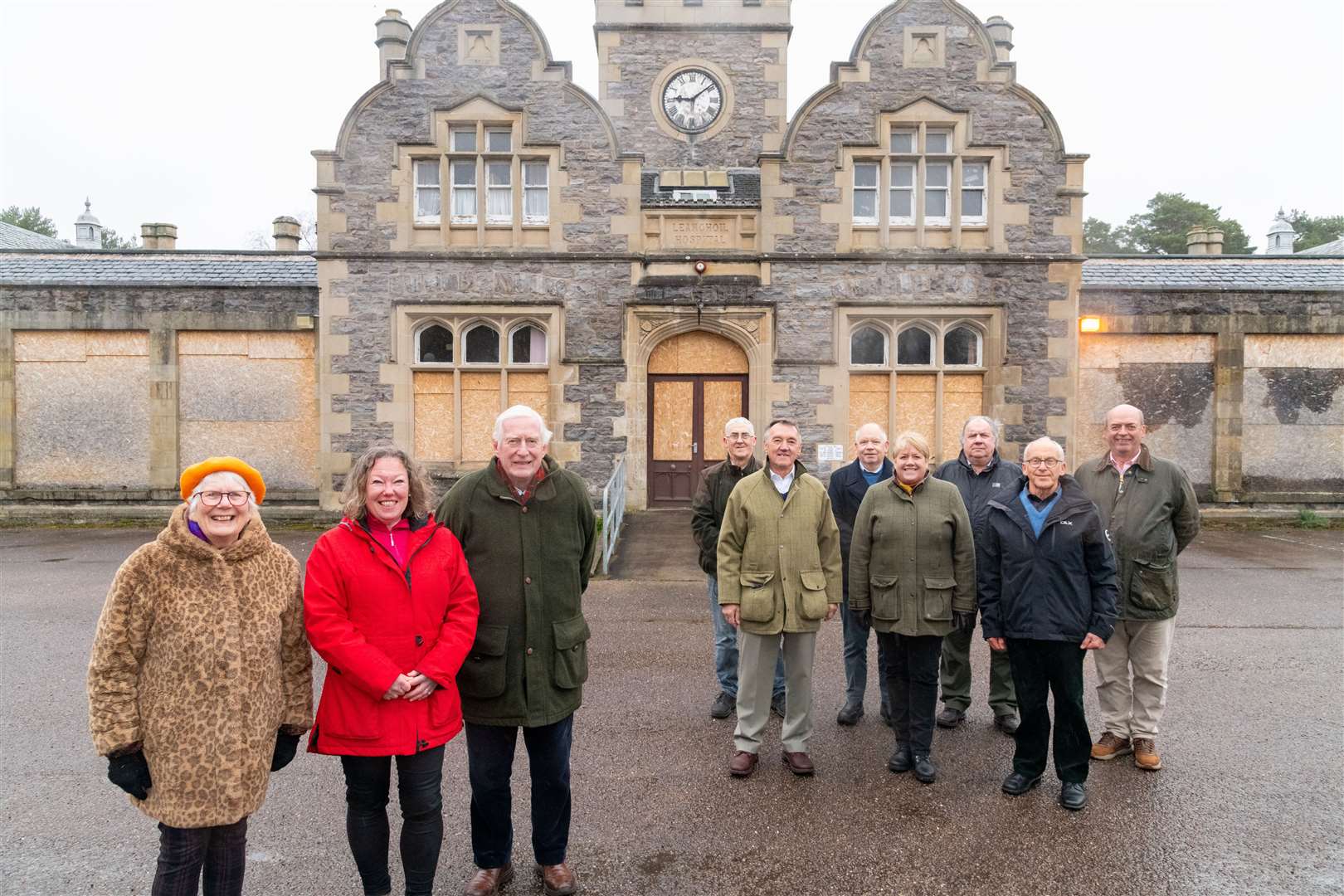 From left: Dr Jana Hutt, Professor Marianne Nicolson (Chair) and Lord-Lieutenant of Moray Seymour Monro(President) with members of the Leanchoil Trust trustees.The Leanchoil Trust have been awarded National Lottery hertiage funding of £90,000.Picture: Beth Taylor