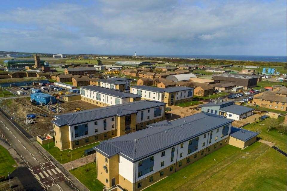The new accommodation blocks at RAF Lossiemouth. Picture: Tetra Tech.