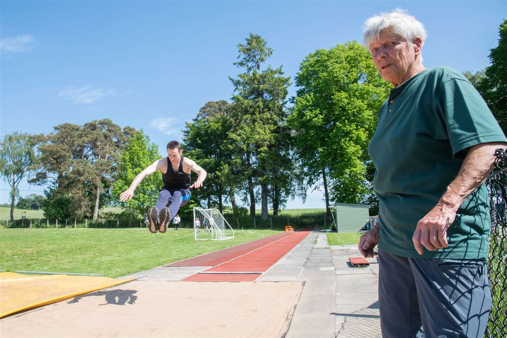 The Knockando horizontal jumps facility is a source of great pride to coach Margery Swinton. Picture: Daniel Forsyth