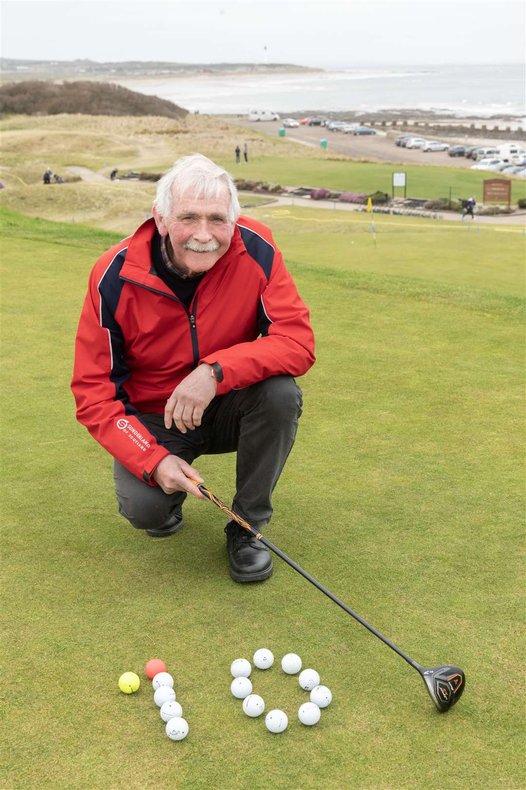 Elgin based golfer, Bob Adams, got his 10th hole in one at Moray Golf Club in Lossiemouth. ..Picture: Beth Taylor.