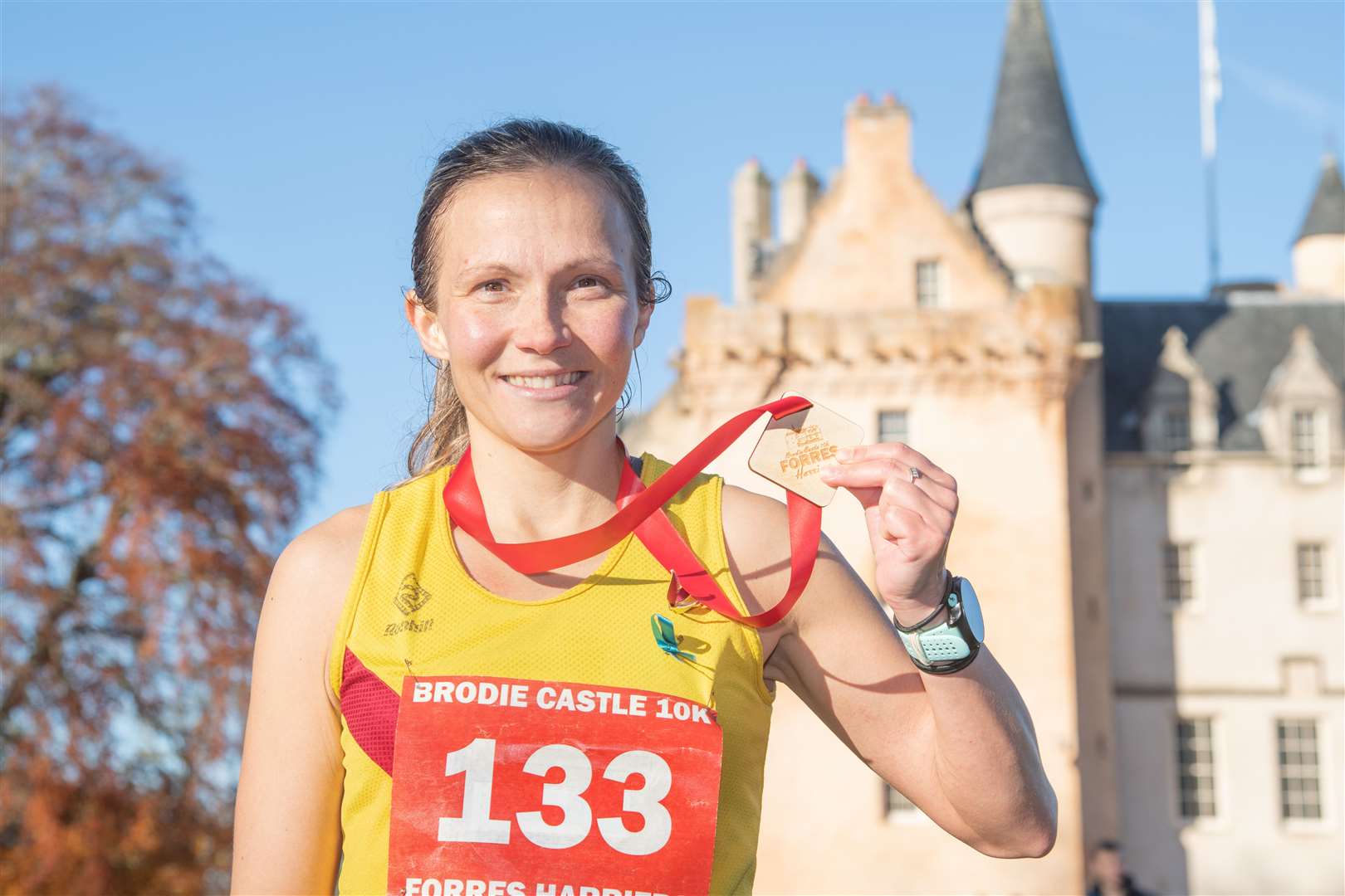 Inverness Harriers' Jenny Bannerman finished the race in 15th overall and 1st female runner. ..Forres Harriers' organised Brodie Castle 10k Race 2023...Picture: Daniel Forsyth..