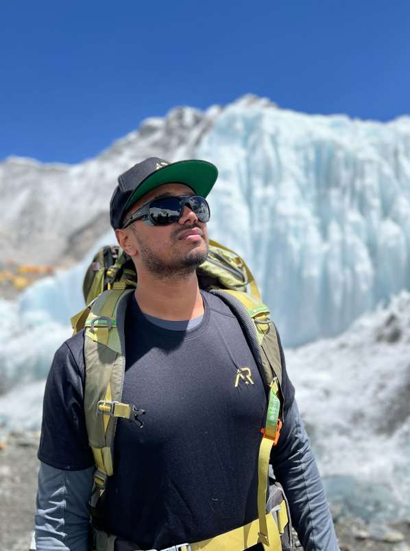 Akke Rahman became the first British Muslim to climb the world’s highest mountain in 2022 (Akke Rahman/PA)