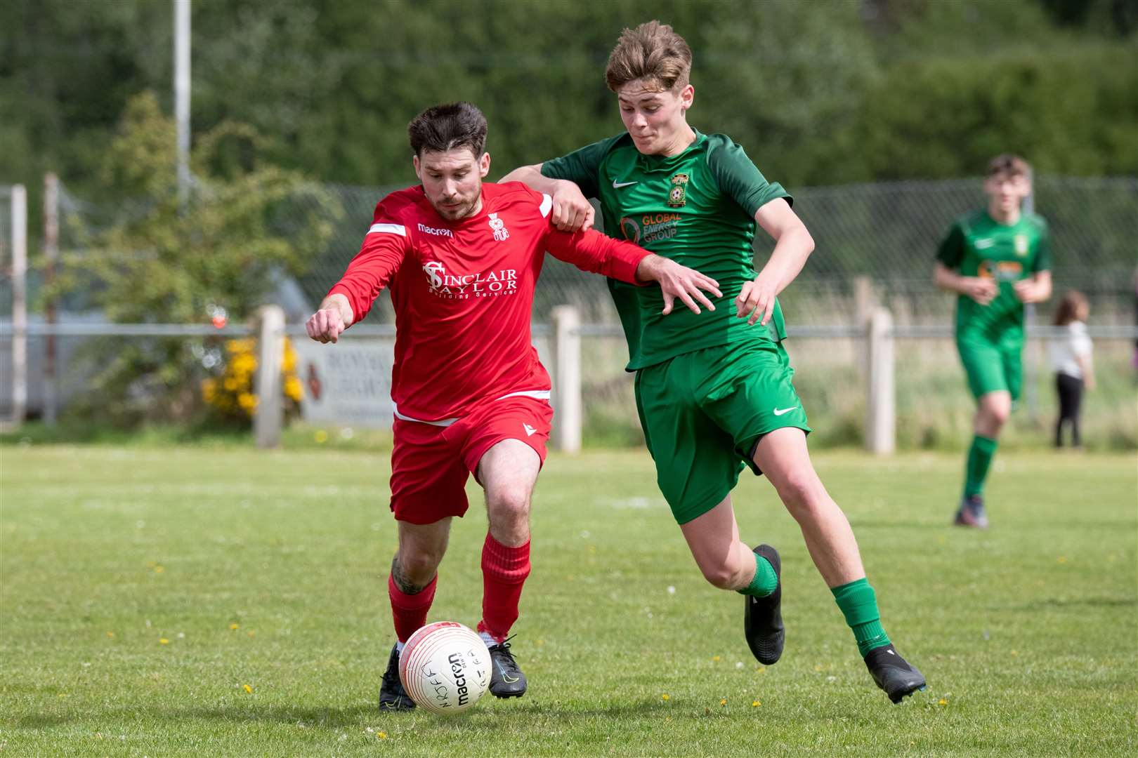 Forres Thistle's Matty Fraser scored in the 1-1 draw with Burghead Thistle. Picture: Daniel Forsyth..