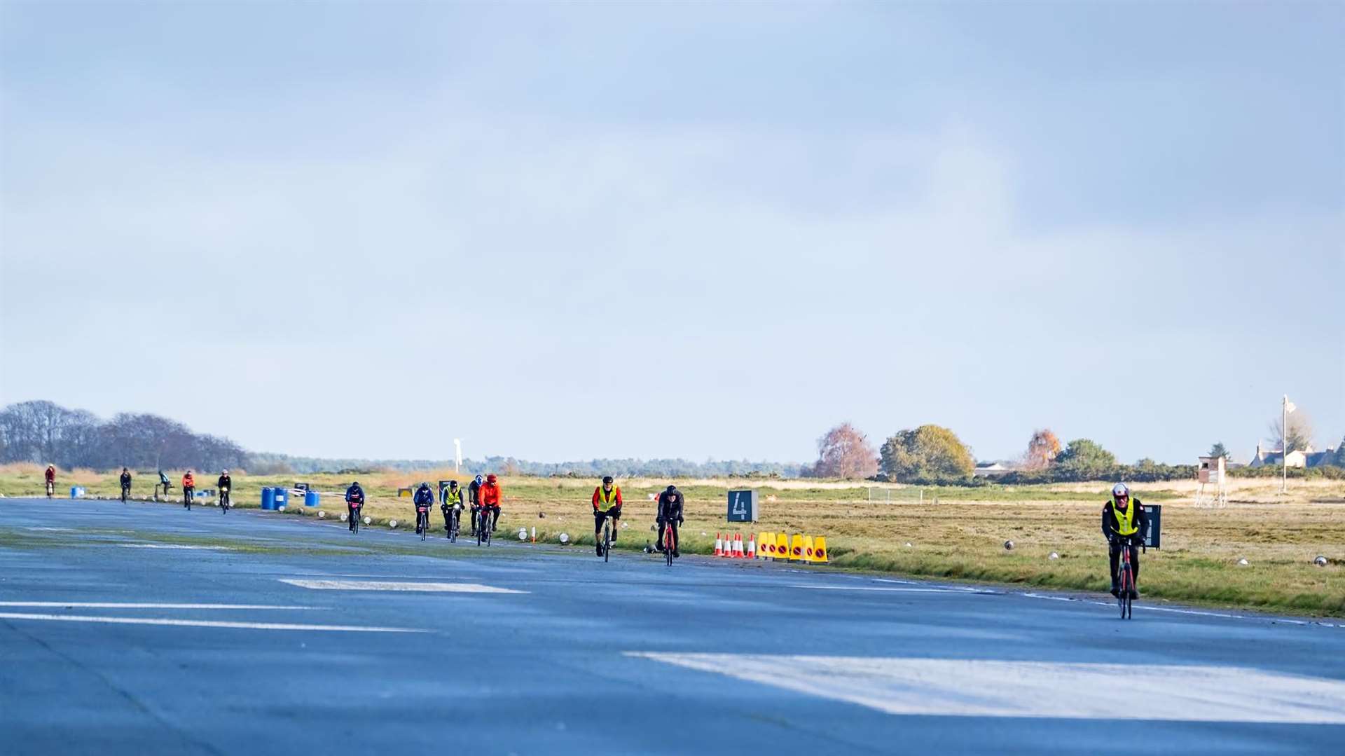 Riders were given the chance to race down the runway at Kinloss Barracks. Picture: Tony Carroll