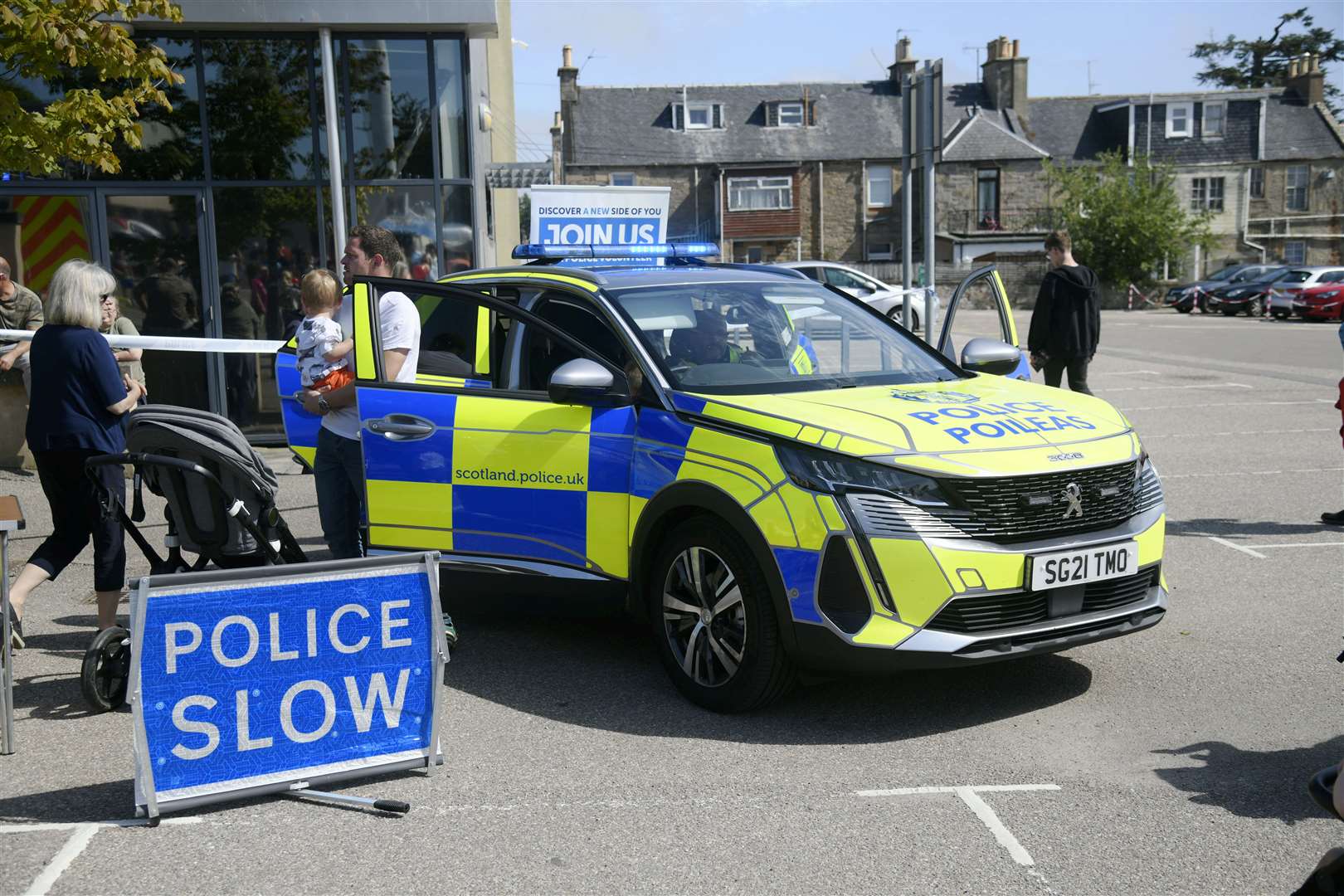 One of the police cars at the Blue Light Festival where children got the chance to turn the sirens on. Picture: Beth Taylor