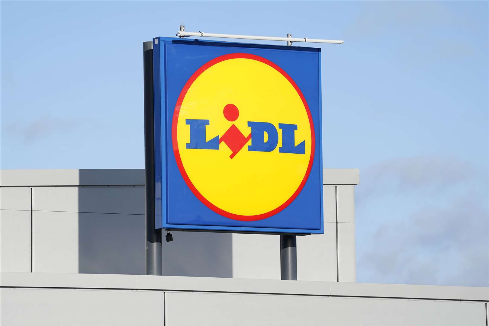 German discount supermarket Lidl uses a yellow circle in its main logo (Andrew Matthews/PA)