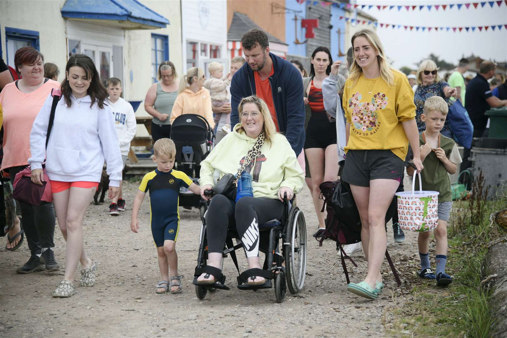 Vickie with family and friends at the Findhorn event on Sunday, August 14. Picture: Beth Taylor.