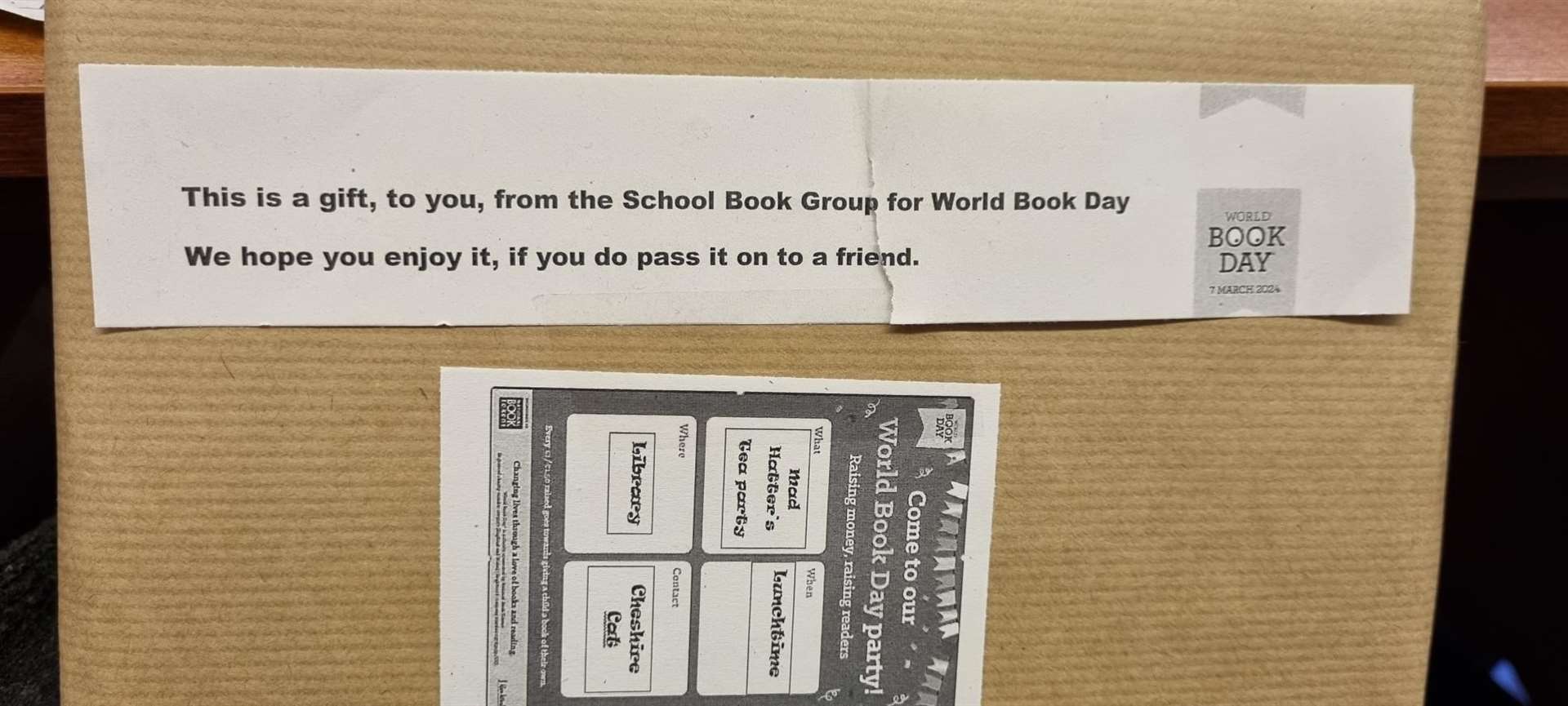 World Book Day tokens.