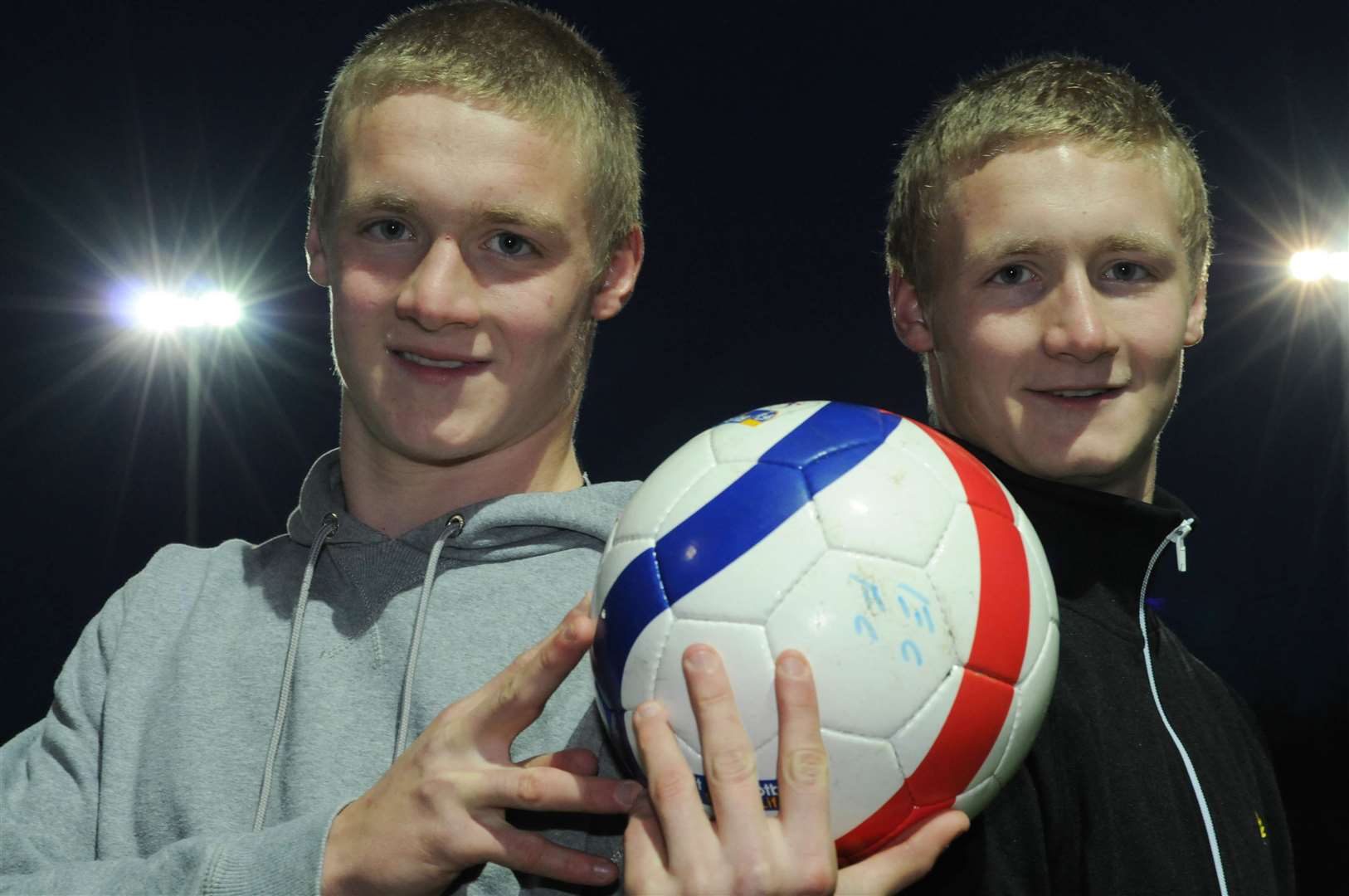 Twins Lee, left, and Graham Fraser who have signed for Forres Mechanics FC (October 8, 2010)