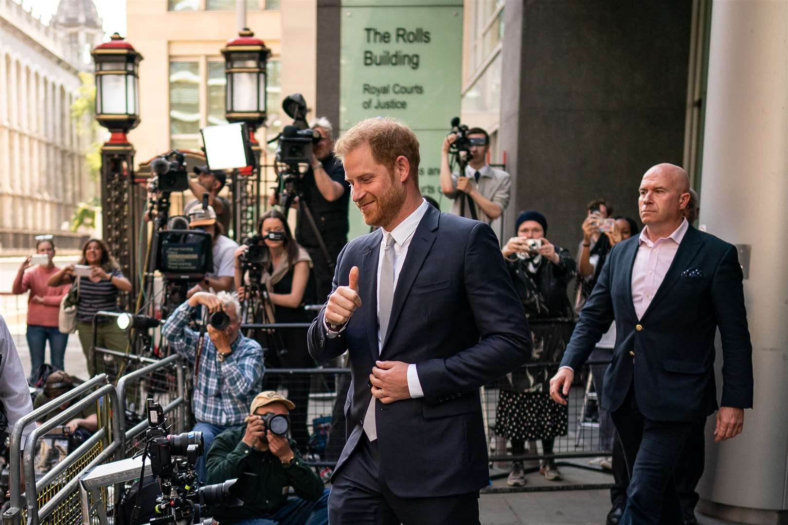 The Duke of Sussex leaving the High Court in London after giving evidence in the phone hacking trial against Mirror Group Newspapers (MGN) earlier this year (Victoria Jones/PA)
