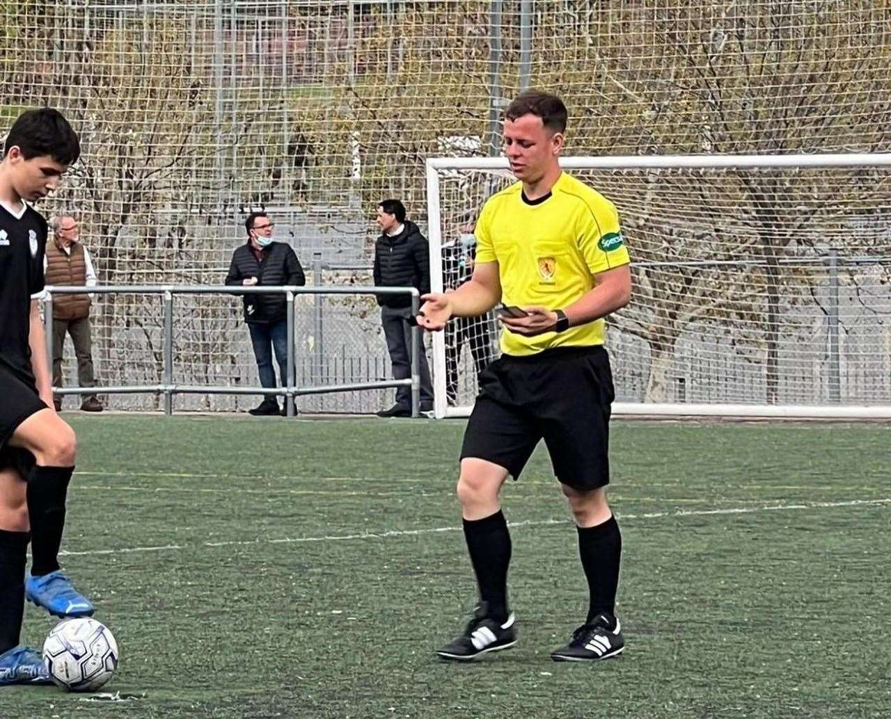 Rhys Jones has officiated matches involving top European clubs' youth teams.