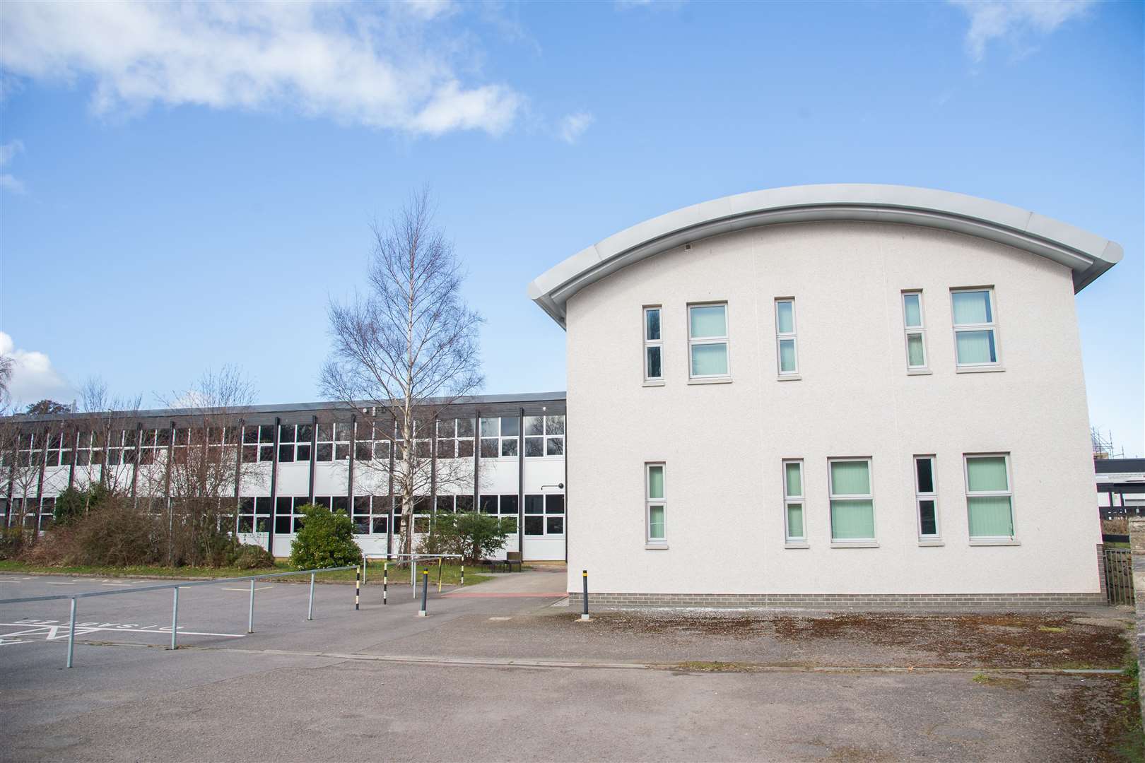 Forres Academy, pictured before lockdown