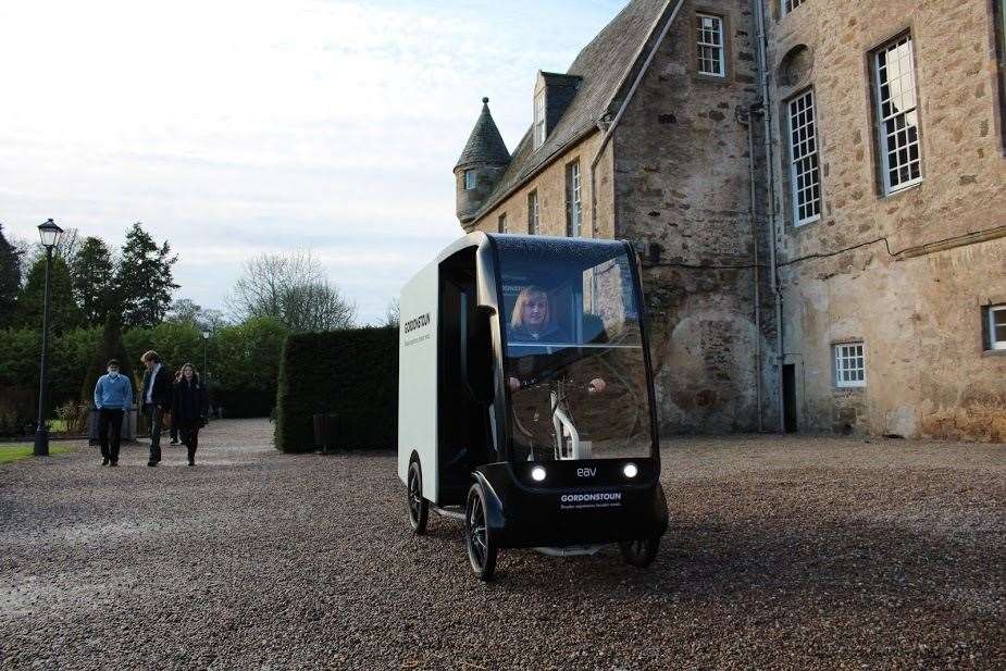 Gordonstoun's cargobike uses a combination of human power and clean electricity.