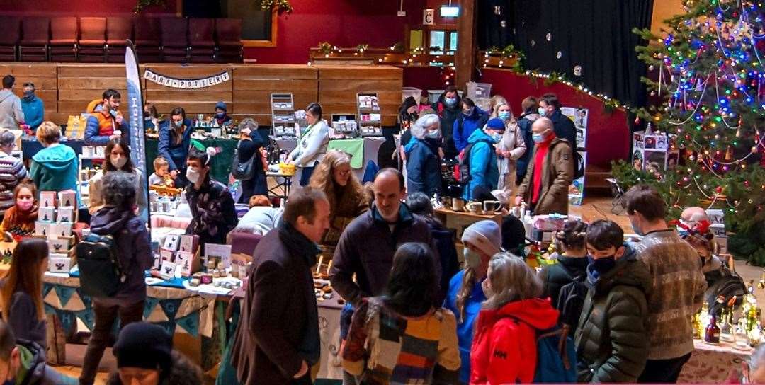 Last year's Christmas Market at the FIndhorn eco-village.