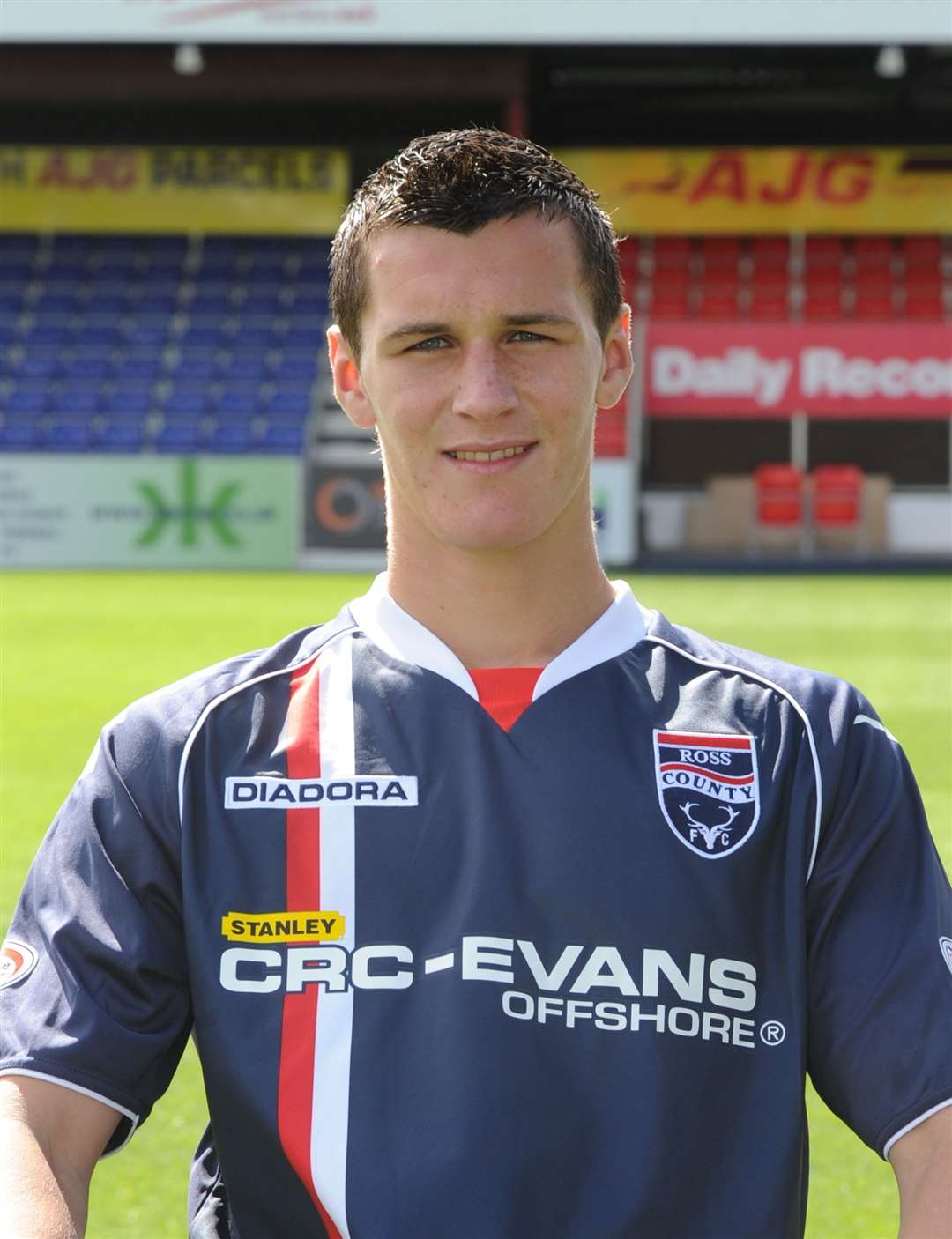 Steven Ross photographed while playing for Ross County.