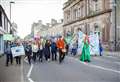 Protestors hit Forres High Street for Earth March