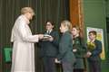 Countess of Wessex receives birthday cake on school visit