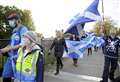 Scottish independence supporters march from Brodie to Elgin