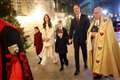 William and Kate joined by their children at carol service
