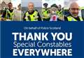 Police Scotland says thank-you to Special Constables