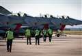 RAF Lossiemouth Typhoons take off for Romania 