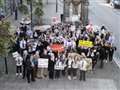 Pupils take to the streets in human rights protest
