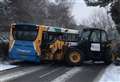 Road closed after bus and forklift collide between Kinloss and Findhorn