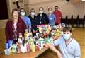 Health practioners donate to food pantry at town hall