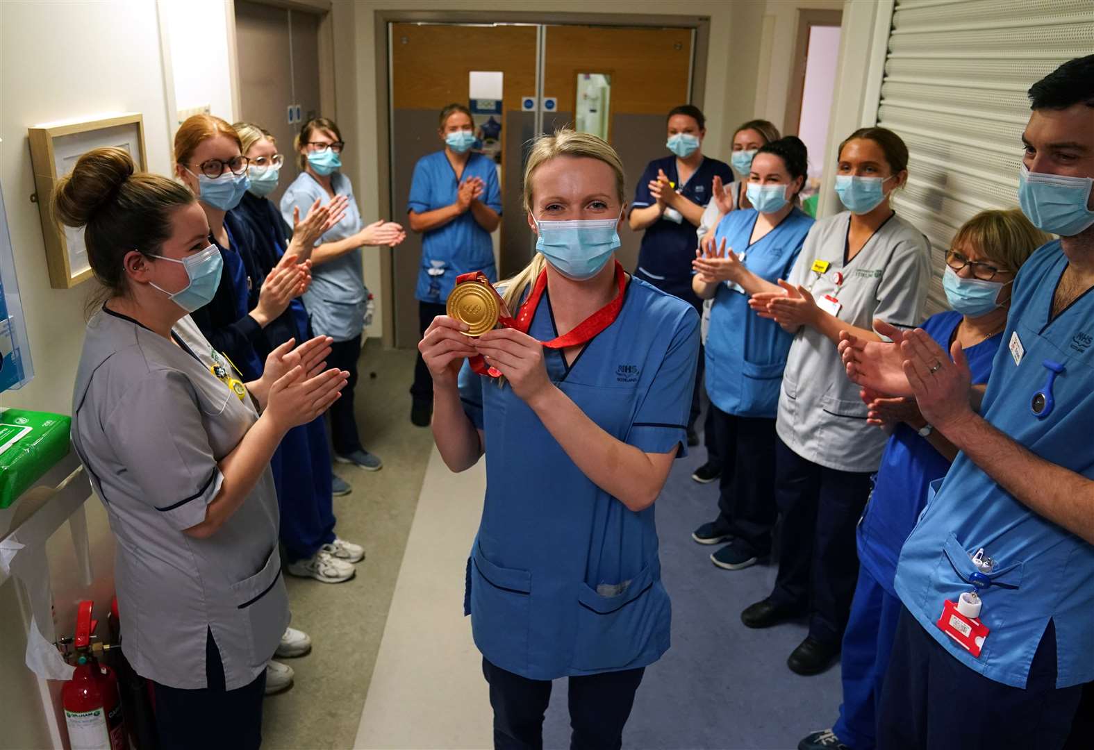 The curler said she would never forget the reception she received from hospital colleagues when she returned from Beijing. (Andrew Milligan/PA)