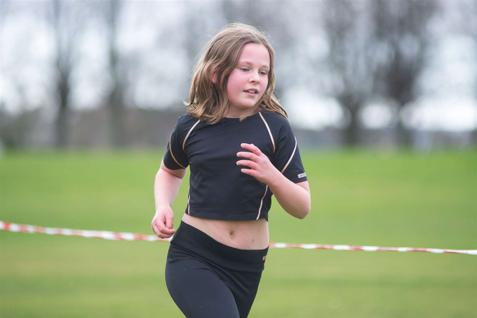 2nd overall in the Primary 6-7 Girls race - Milly Watson from Pilmuir Primary School...Forres Harriers' organised Forres Primary Schools Cross Country, held at Grant Park, Forres...Picture: Daniel Forsyth..