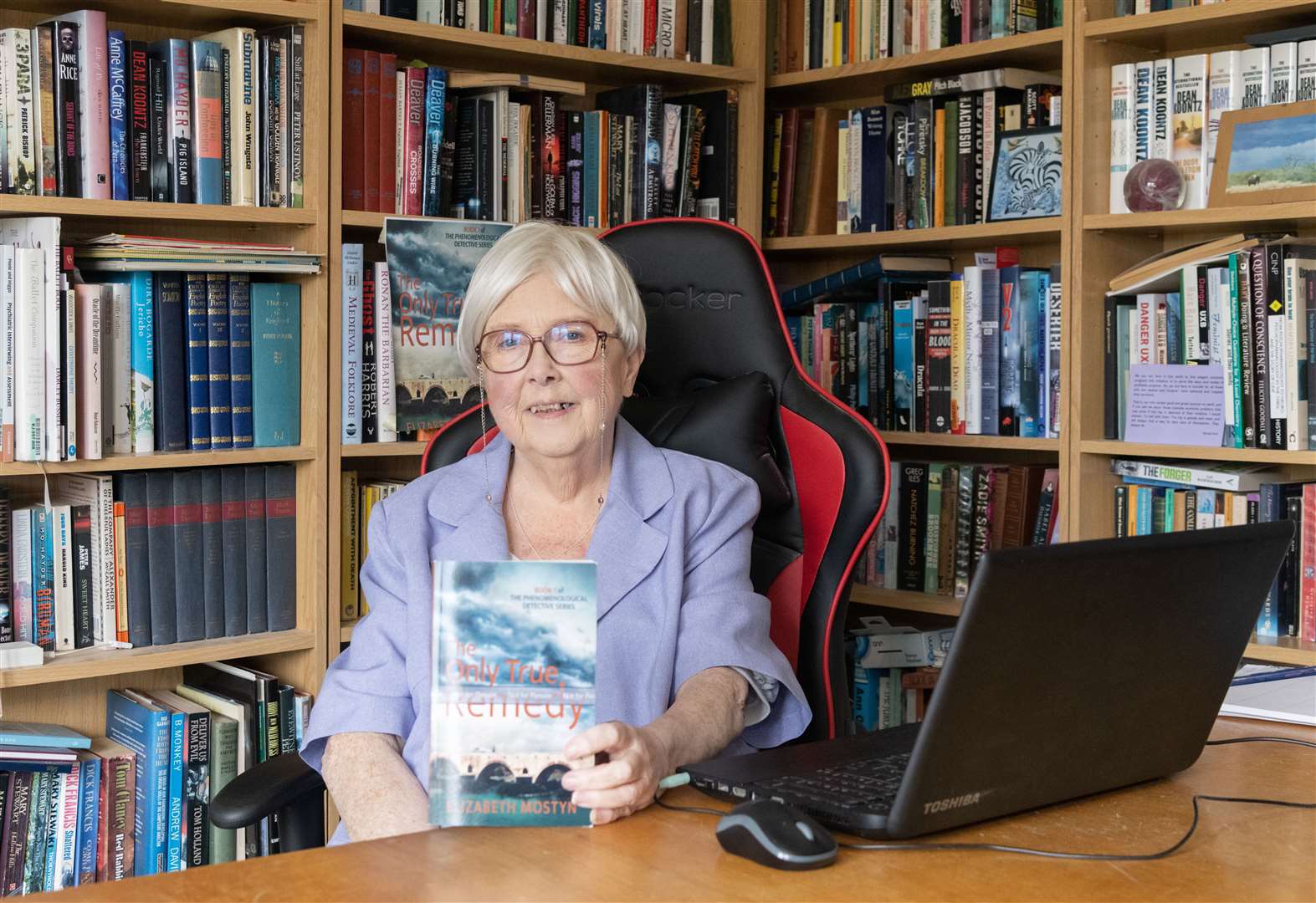 Elizabeth Mostyn wrote her new fictional crime detective novel at home near Pluscarden. Picture: Beth Taylor