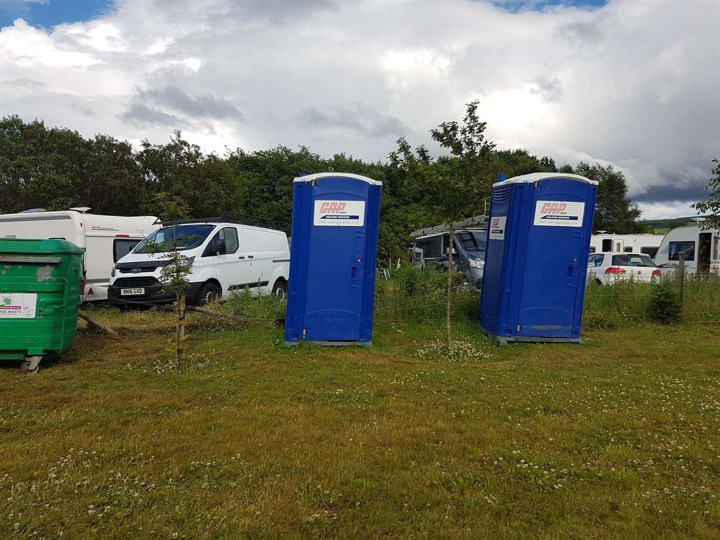Moray Council have provided basic waste facilities at the site.