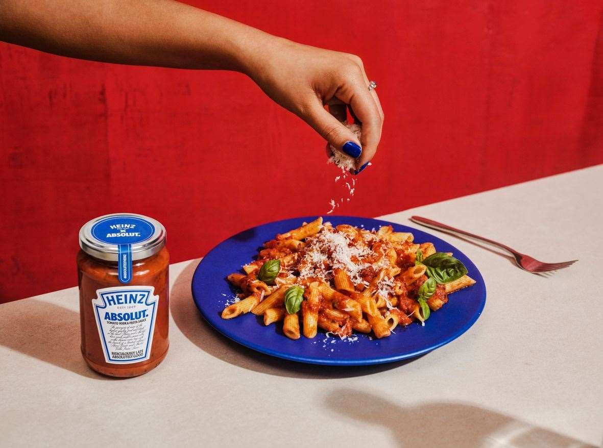 Pasta alla vodka made with the new Heinz x Absolut sauce (Heinz/PA)