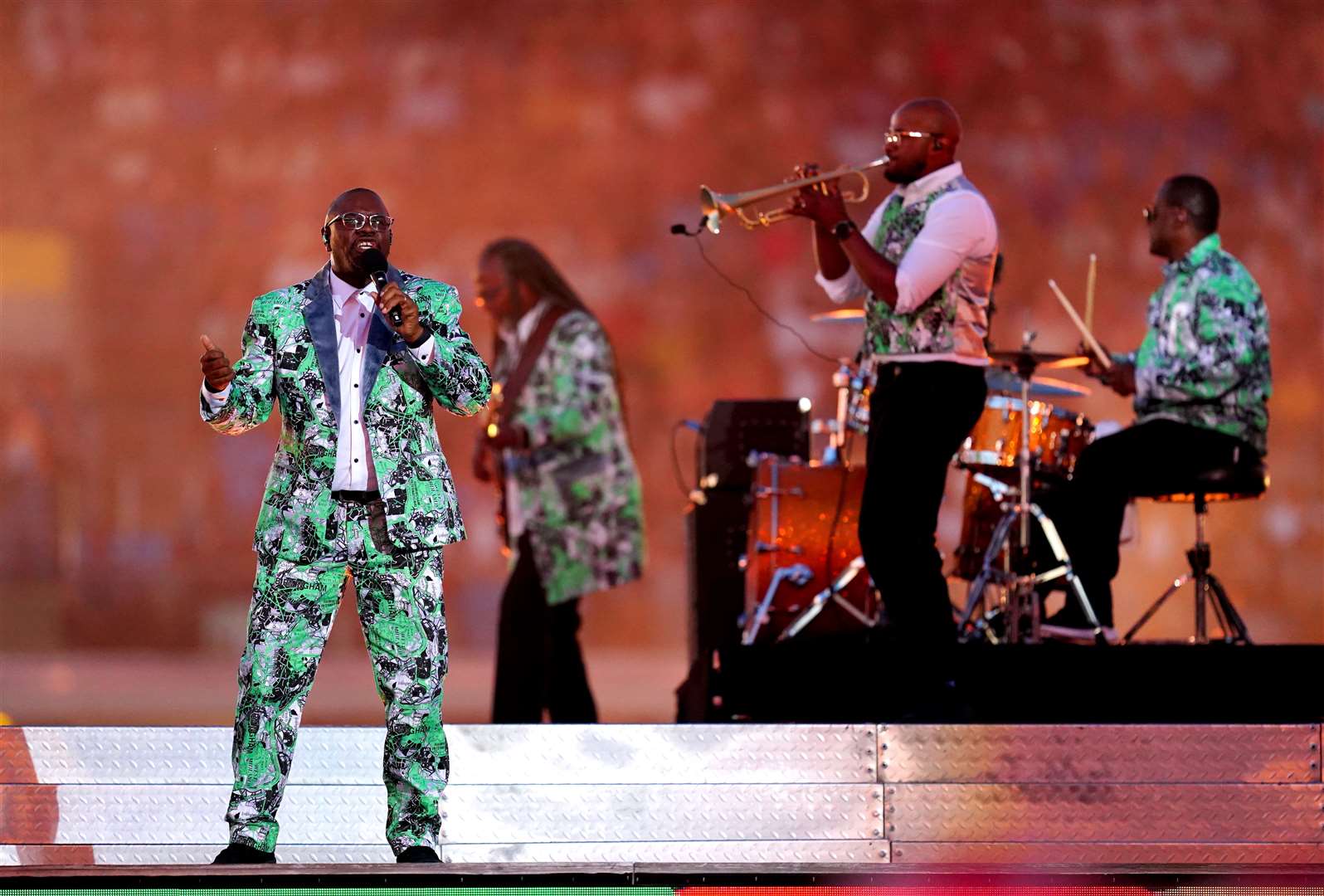 Musical Youth perform on stage during the Closing Ceremony for the 2022 Commonwealth Games (David Davies/PA)