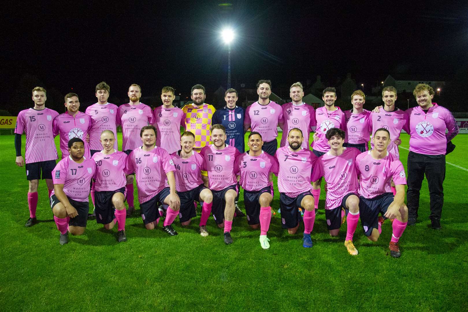 The Mental Mechanics team...Mental Mechanics' play a charity match at Mosset Park against local Forres team The Carisbrooke. ..Picture: Daniel Forsyth..