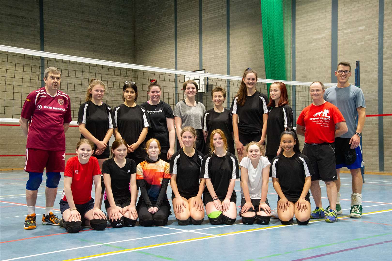 (Standing from left) George Orr, Kirsty Chalmers, Farah Ramadan, Freya Paterson, Emilija Lake, Sophia Heath, Kaela Theron, Helena Neall, Mick Hilton, Perry Johnson. (Kneeling from left) Holly Gray, Lucy Fraser, Sophie Foster, Lily Avenell, Imogen Hilton, Jessica McDonald, Zoey Simangan.