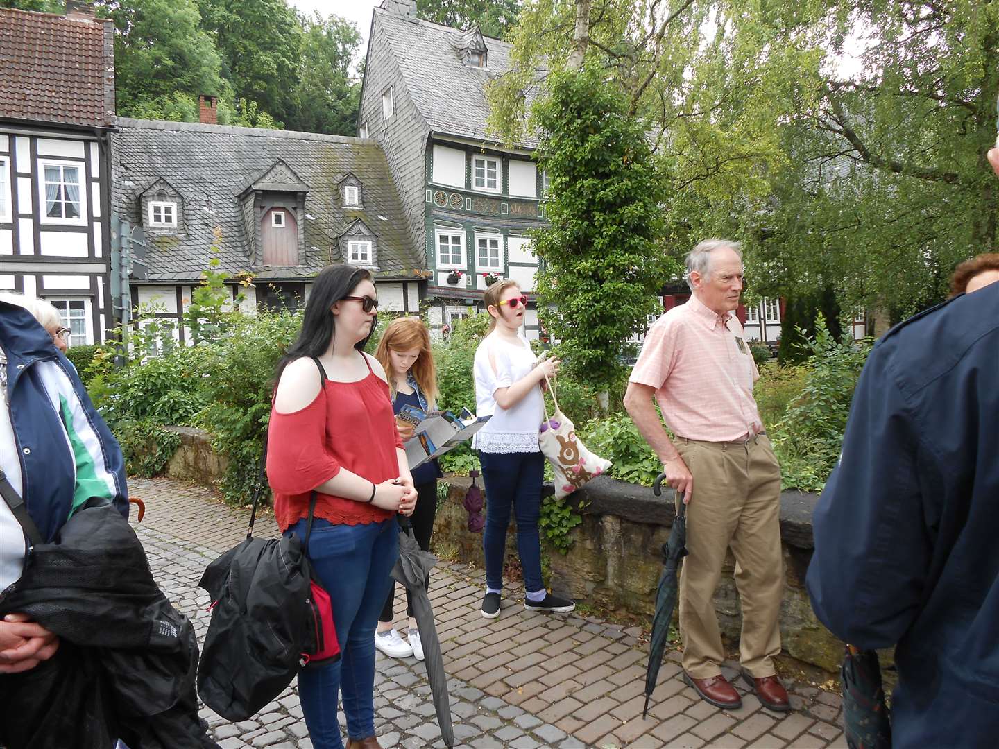 Dave MacFarquhar (right) and Forres Academy students on a previous visit to Goslar.