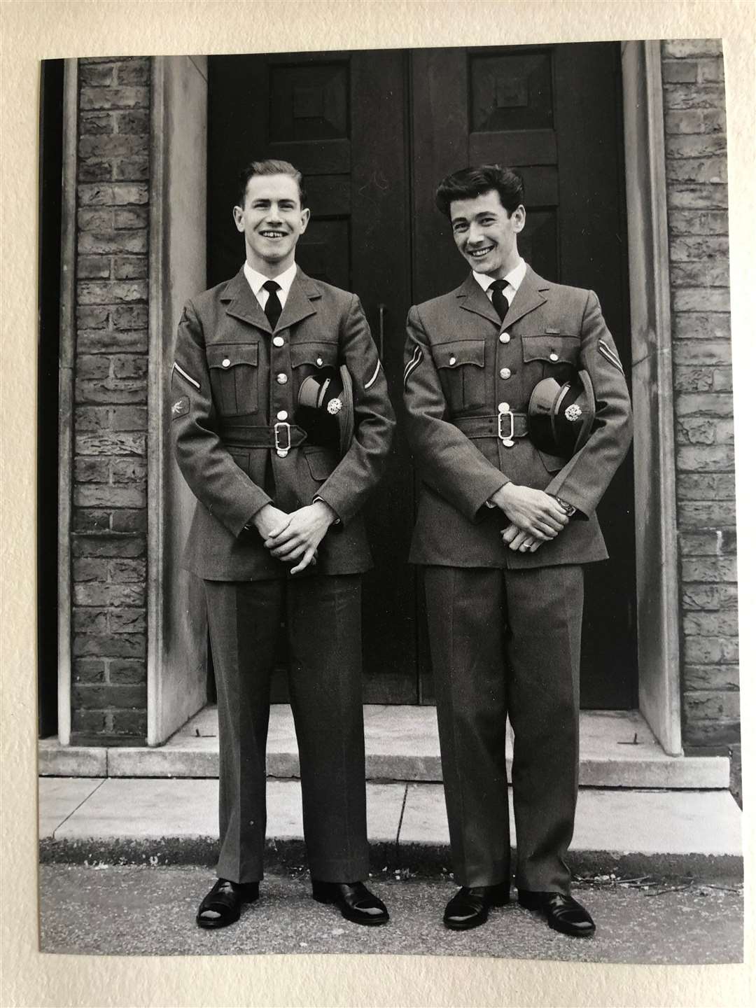 Colin (left) aged 23 with his best man on March 28,1964. He had been serving in the RAF for seven years by then.