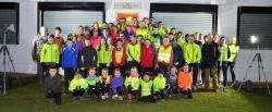 Forres Harriers with their new floodlights.