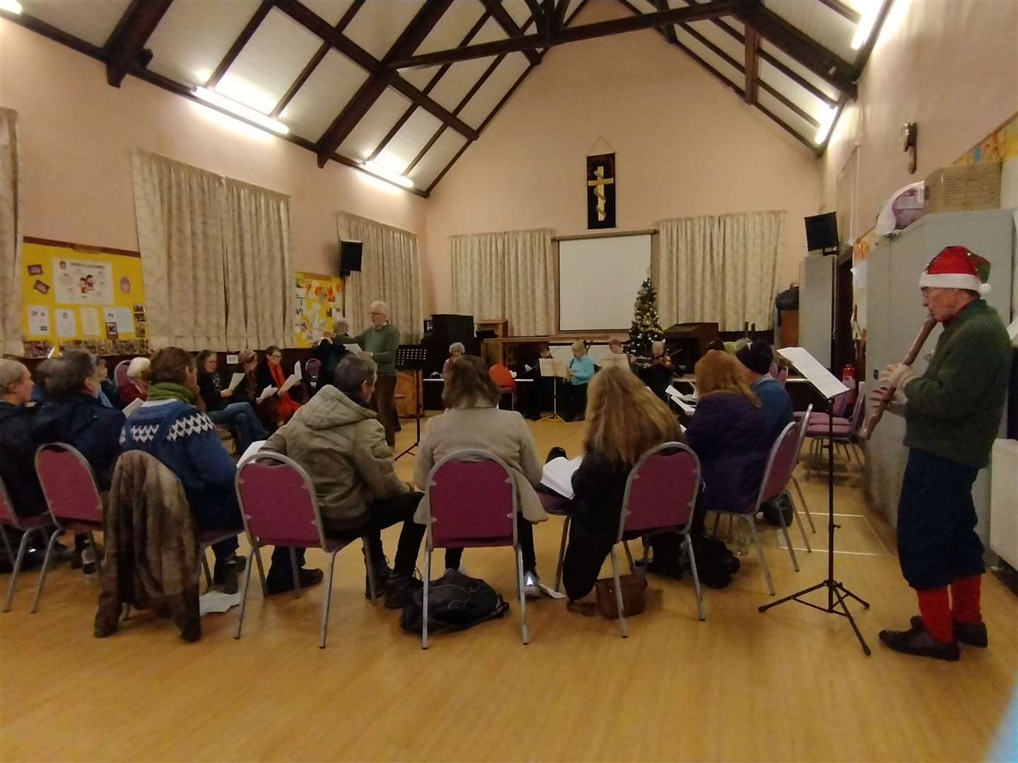 This carol session is being run in St Leonard's Church Hall.