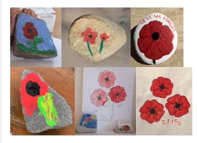 Children around Moray created art and decorated pebbles to mark VE Day 75.
