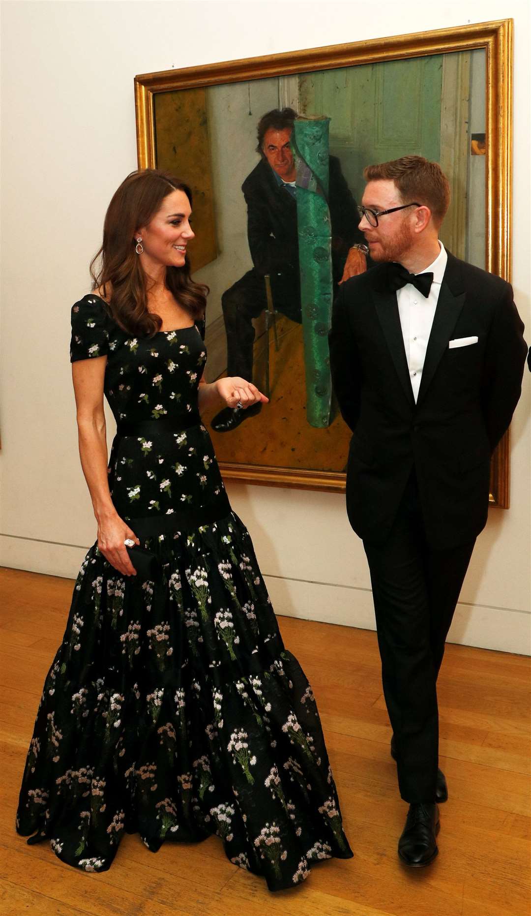 The then-Princess of Wales with Nicholas Cullinan at the National Portrait Gallery (John Sibley/PA)