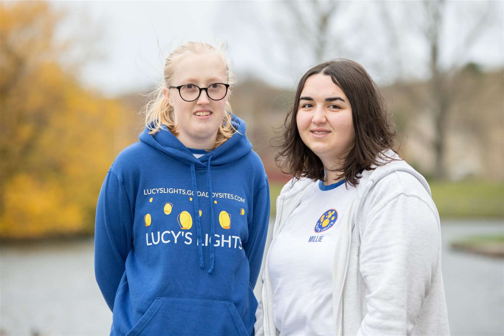 Right; Millie Nicoll (21) and Rachel Mitchell (20) have created a group called Lucy's Lights to honour the memory of their friend Lucy, an autistic woman who took her own life.Picture: Daniel Forsyth..