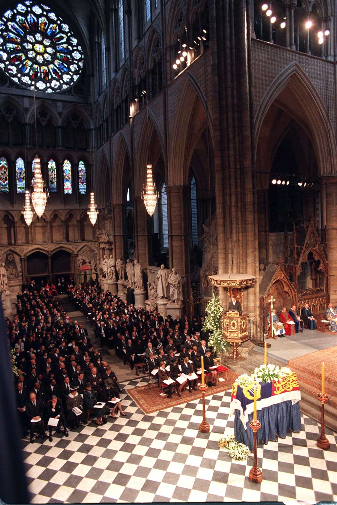 The funeral service of Diana, Princess of Wales at Westminster Abbey (PA)