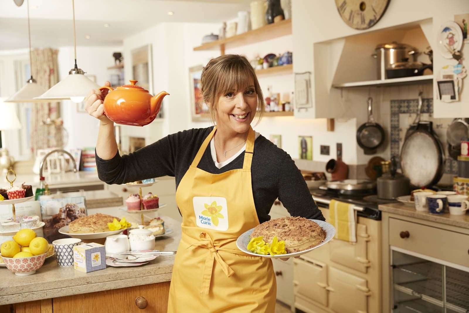 Marie Curie's famous Blooming Great Tea Party is going virtual this year. Mel Giedroyc is encouraging people to take part.
