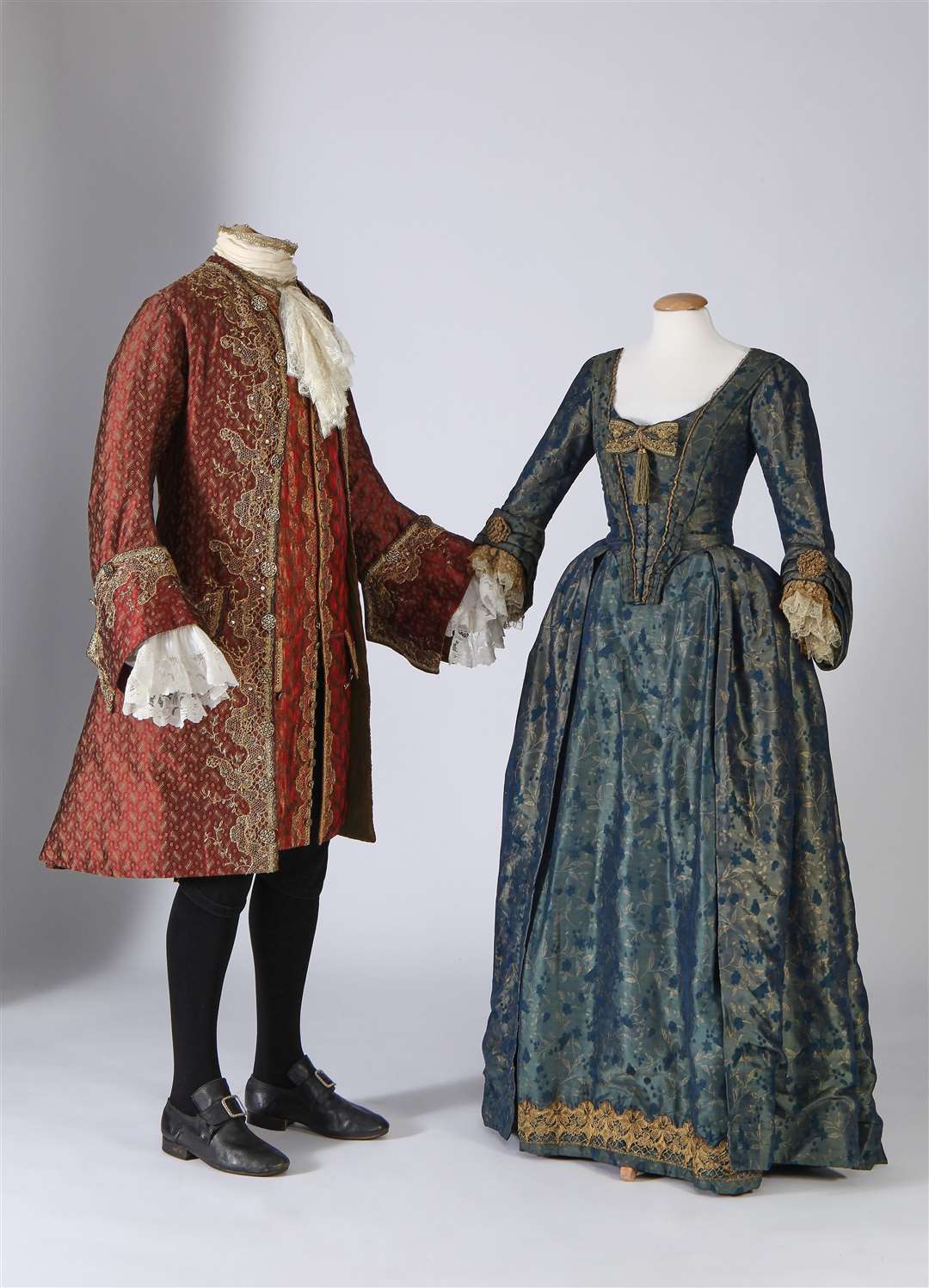 Heath Ledger and Sienna Miller’s costumes from 2004’s Casanova (Cosprop/Kerry Taylor Auctions/PA)