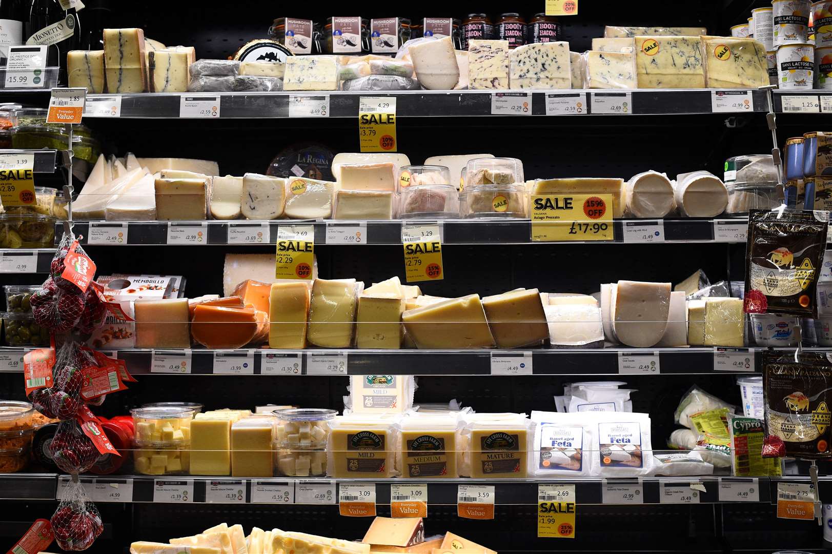 Cheese in a Whole Foods Market shop in London (Kirsty O’Connor/PA)