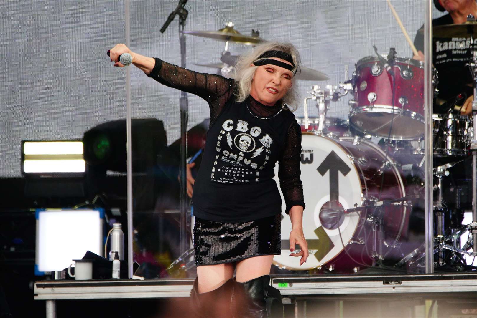 Blondie perform on the Pyramid Stage at the Glastonbury Festival at Worthy Farm (Ben Birchall/PA)