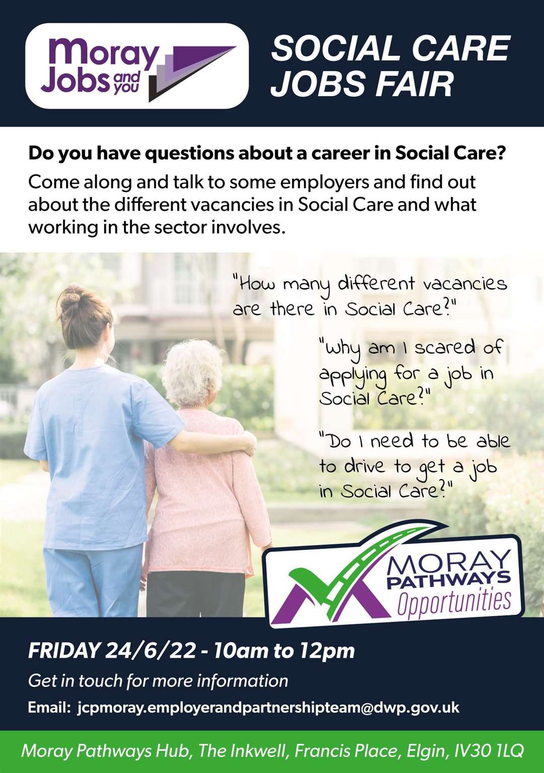 A variety of social care roles will be available at the forthcoming jobs fair.