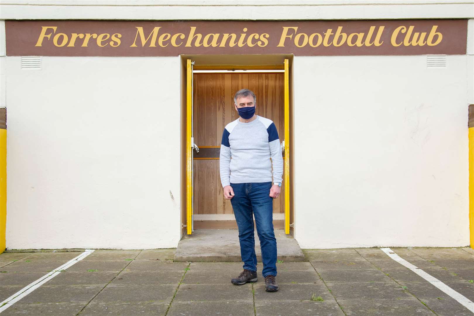 Forres Mechanics' chairman Dave MacDonald ahead of the club beginning COVID19 vaccinations with the NHS next Monday...Picture: Daniel Forsyth..